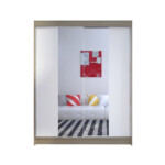 Šatní skříň CAMINO II šířka 150 cm – dub sonoma/bílá