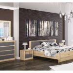 Ložnice MALAITA, dub artisan/šedá