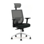 Kancelářské křeslo ADMIRAL – šedá/černá