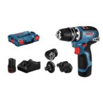 BOSCH Aku vrtačka GSR 12V-35 FlexiClick (2x 3.0Ah, 3 nástavce, L-Boxx) 0.601.9H3.000