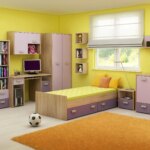 Dětský pokoj NELLORE II, dub sonoma/levandulová/fialová