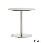 Pedrali designové jídelní stoly Inox 4430 (Ø 70cm)