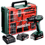 METABO Aku příklepová vrtačka SB 18 Set MD2 × 2Ah