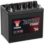 YUASA baterie 12 V, 896, 26 Ah, 250 A, levá, bezúdržbová ACTIVE GARDEN 187 × 127 × 181