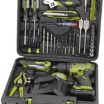 EXTOL CRAFT Vrtací šroubovák AKU BRUSHLESS 12V Li-ion s nářadím, sada 46ks, 422801 (1×2 Ah)