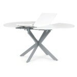 Rozkládací jídelní stůl ARFENNAL 120-160×120, bílý