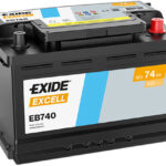 EXIDE Excell 74Ah, 12V, EB740